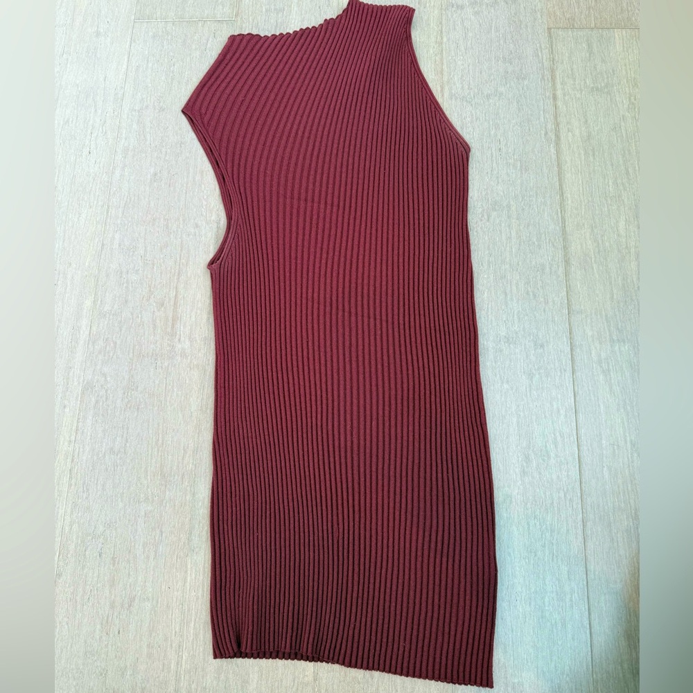 Burgundy Asymmetric Narciso Rodriguez Sample Top